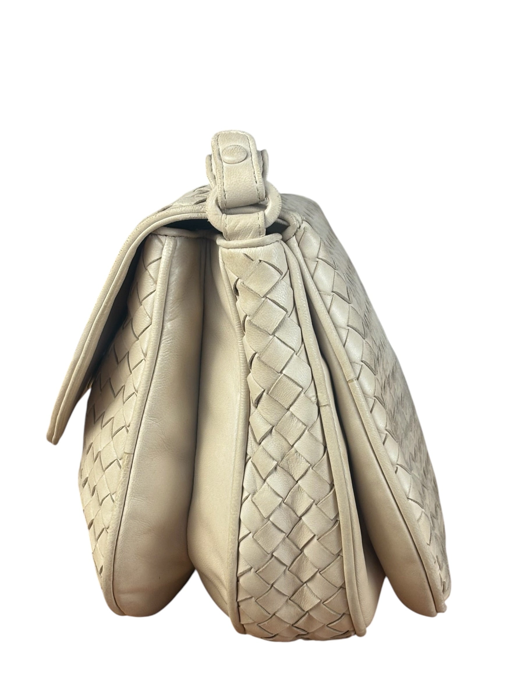 Bottega Veneta Vintage Beige Intrecciato Crossbody