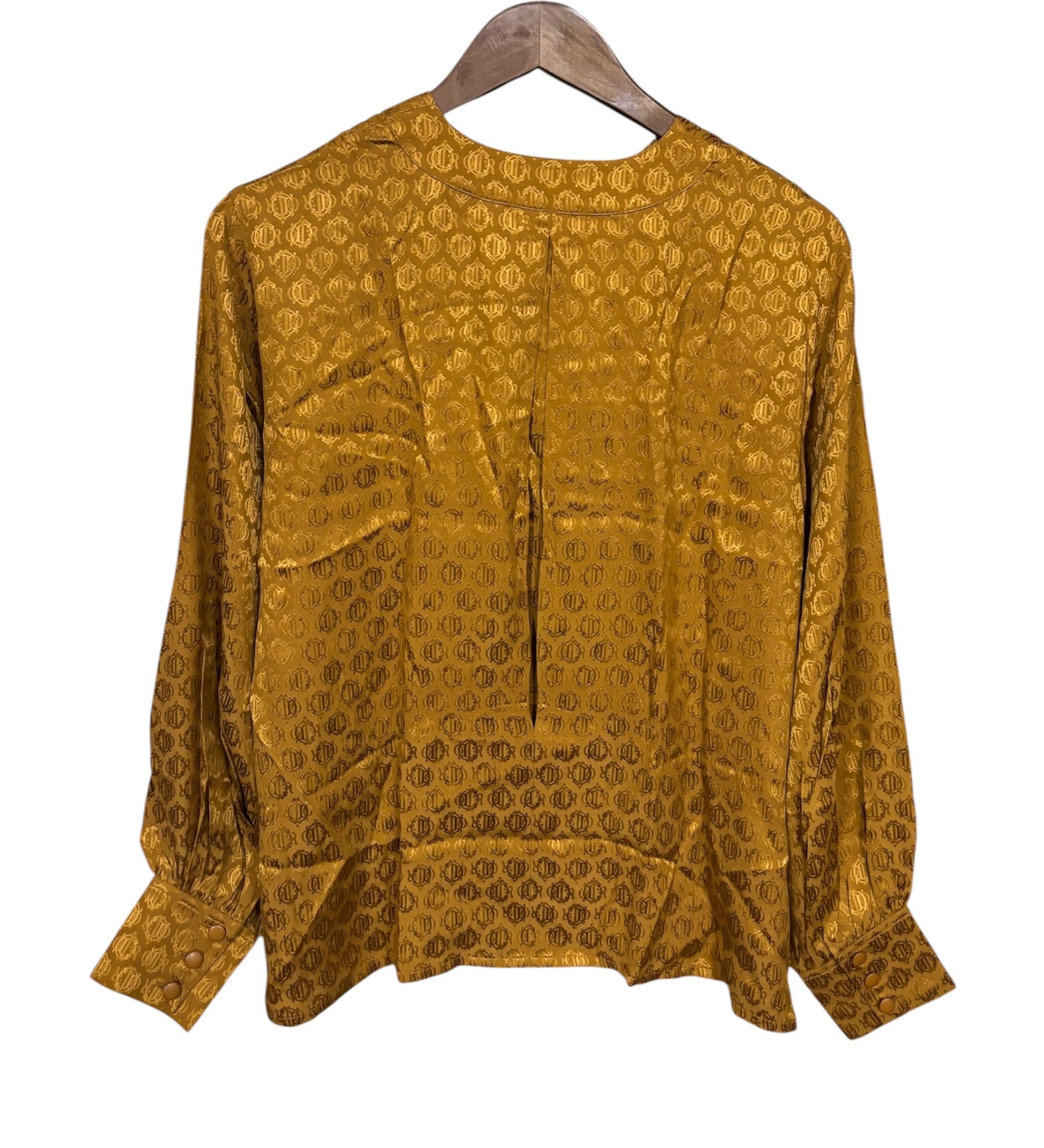 Christian Dior Mandarin Collar Jacquard Silk Shirt