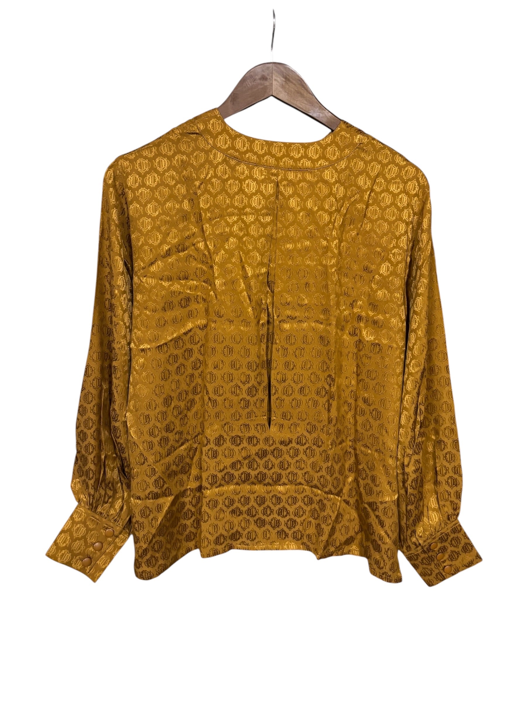 Christian Dior Mandarin Collar Jacquard Silk Shirt