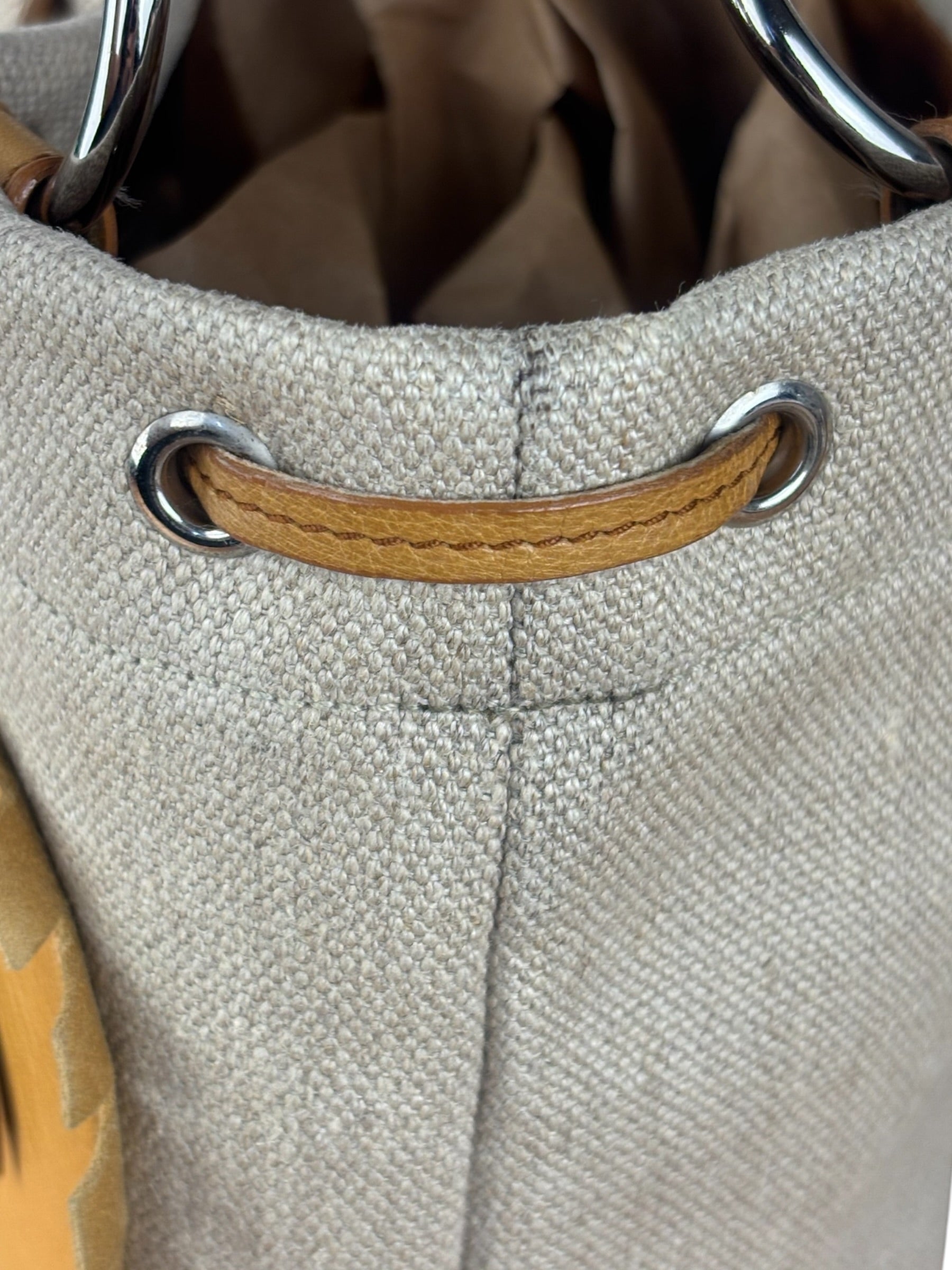 YSL Canvas Kahala Heart Tote