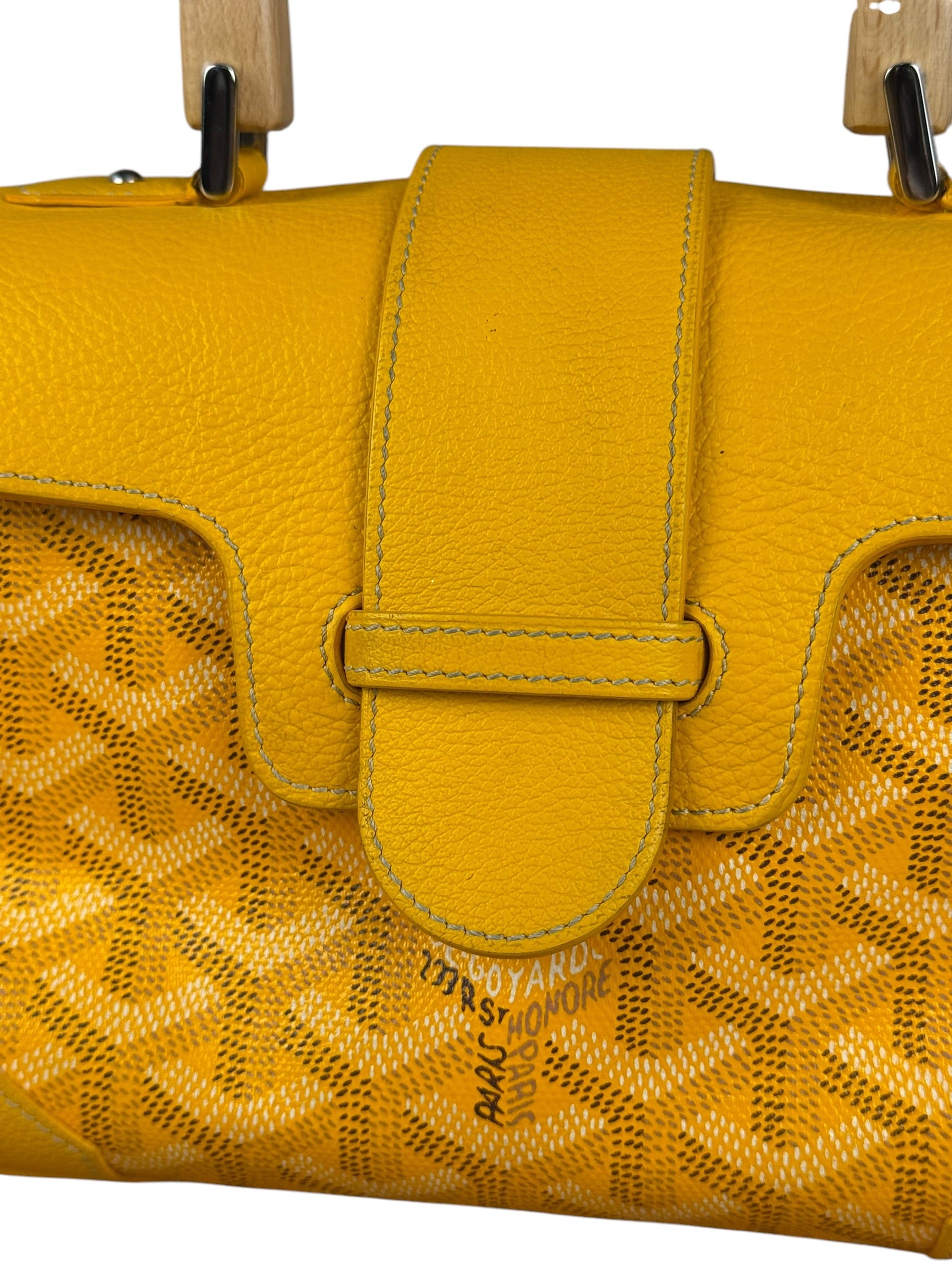 Goyard Mini Goyardine Soft Saigon Top Handle Bag Yellow