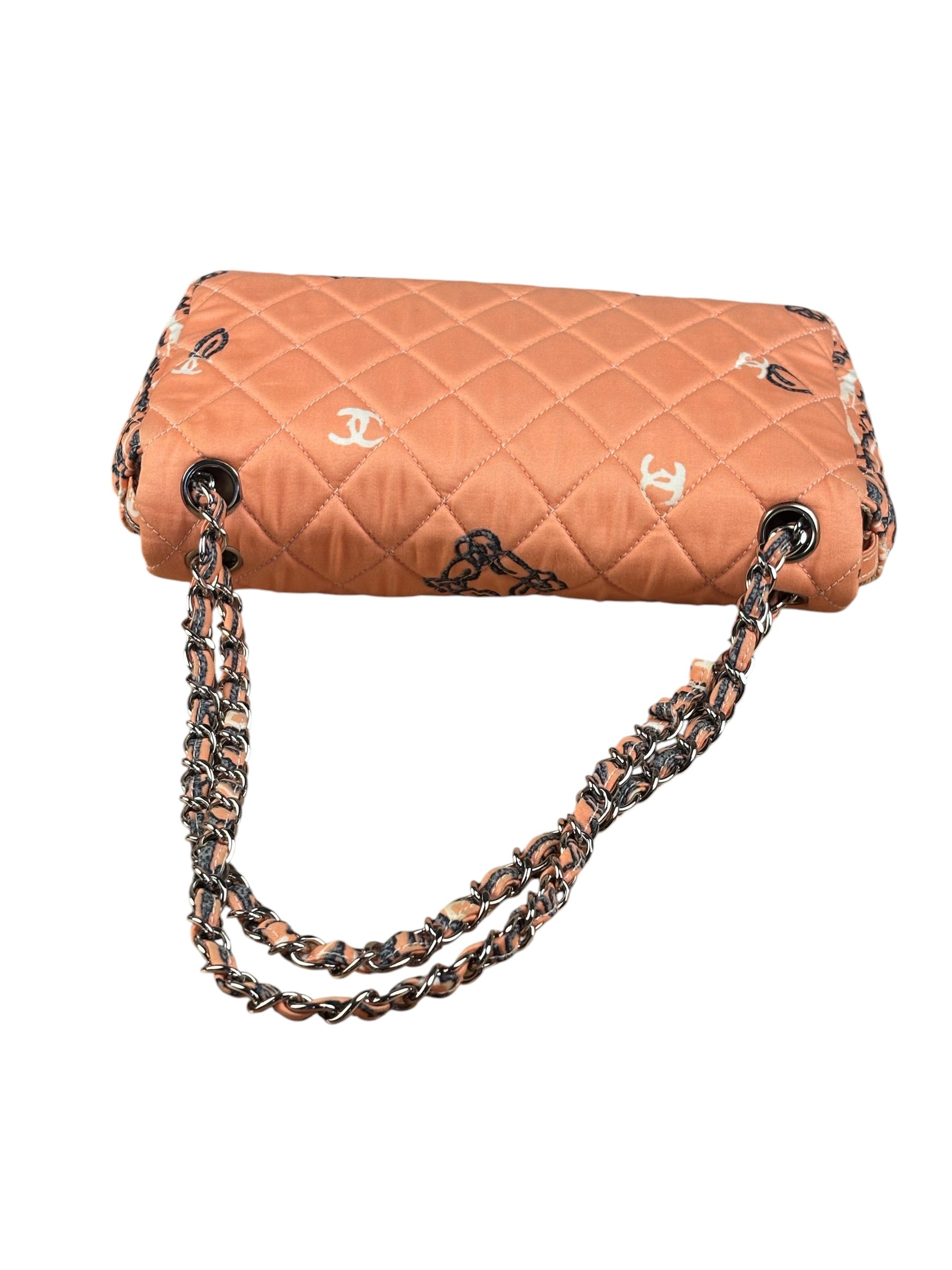 Chanel Pink Paisley Bandana Print Flap Bag
