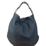 Gucci GG Black Hobo Horsebit Shoulder Bag