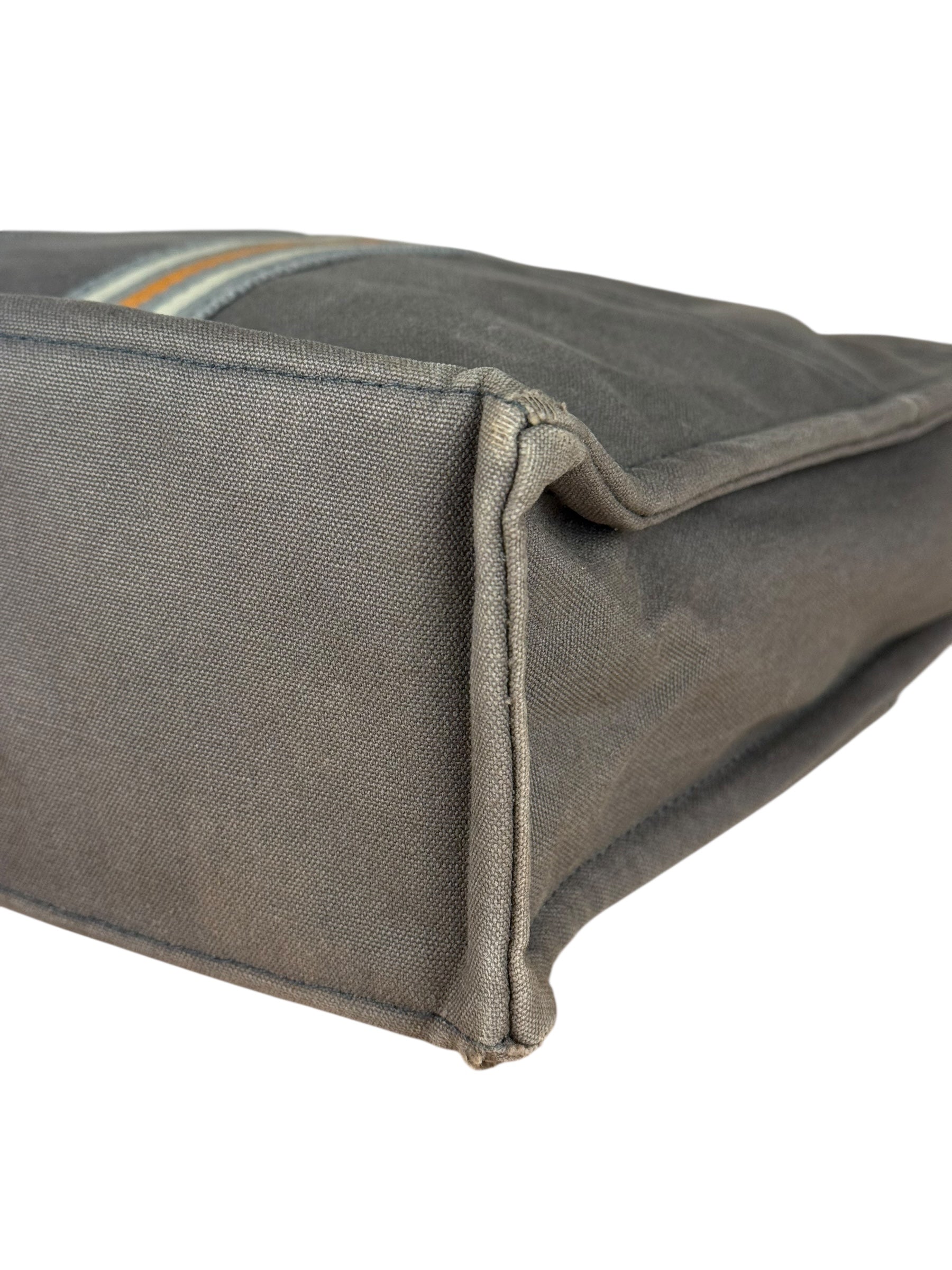 Hermes Grey Canvas Fourre Tout GM