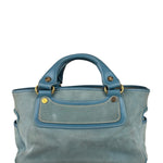 Celine Baby Blue Suede Leather Trip Boogie Handbag
