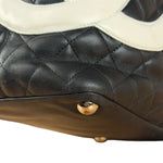Chanel Black Leather Cambon Ligne Tote 2003