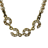 Chanel Vintage Coco Pearl/CC Pendant Necklace