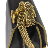 Fendi Black Leather Kan I Scallop Edge Flap Bag