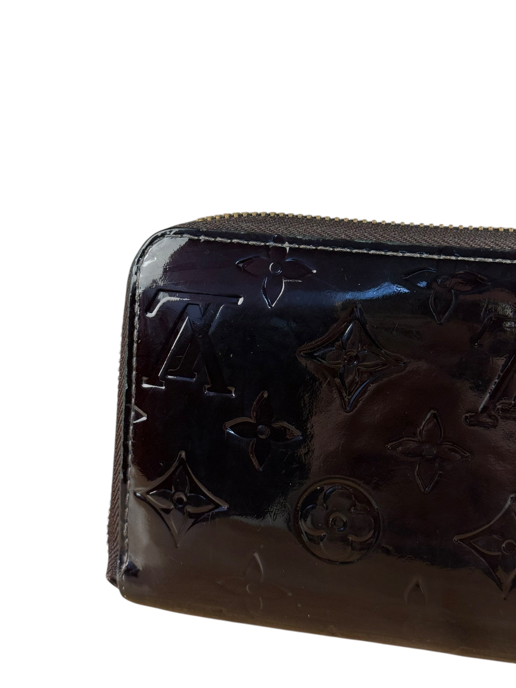 Louis Vuitton Monogram Vernis Amarante Long Zippy Wallet