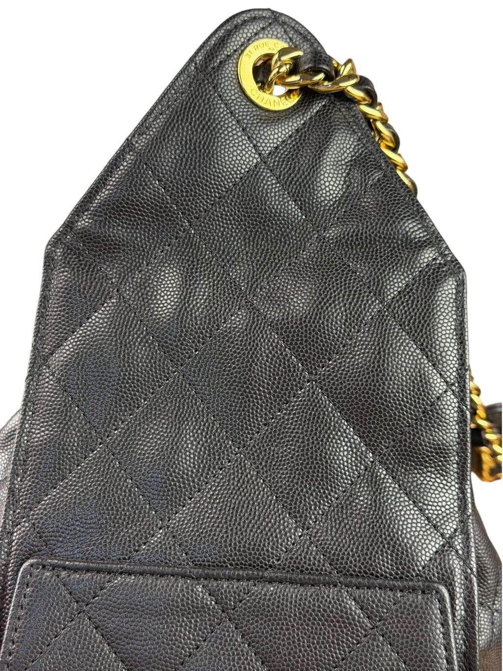 Chanel Medium Black Caviar 25 Hobo Bag