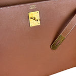 Hermes Kelly 32 Sellier Epsom Gold Handbag 1995