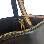 Chloe Black Leather Roy Large Zip Shoulder Bag
