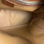 Celine Vintage Leather Macadam Dome Hand Bag
