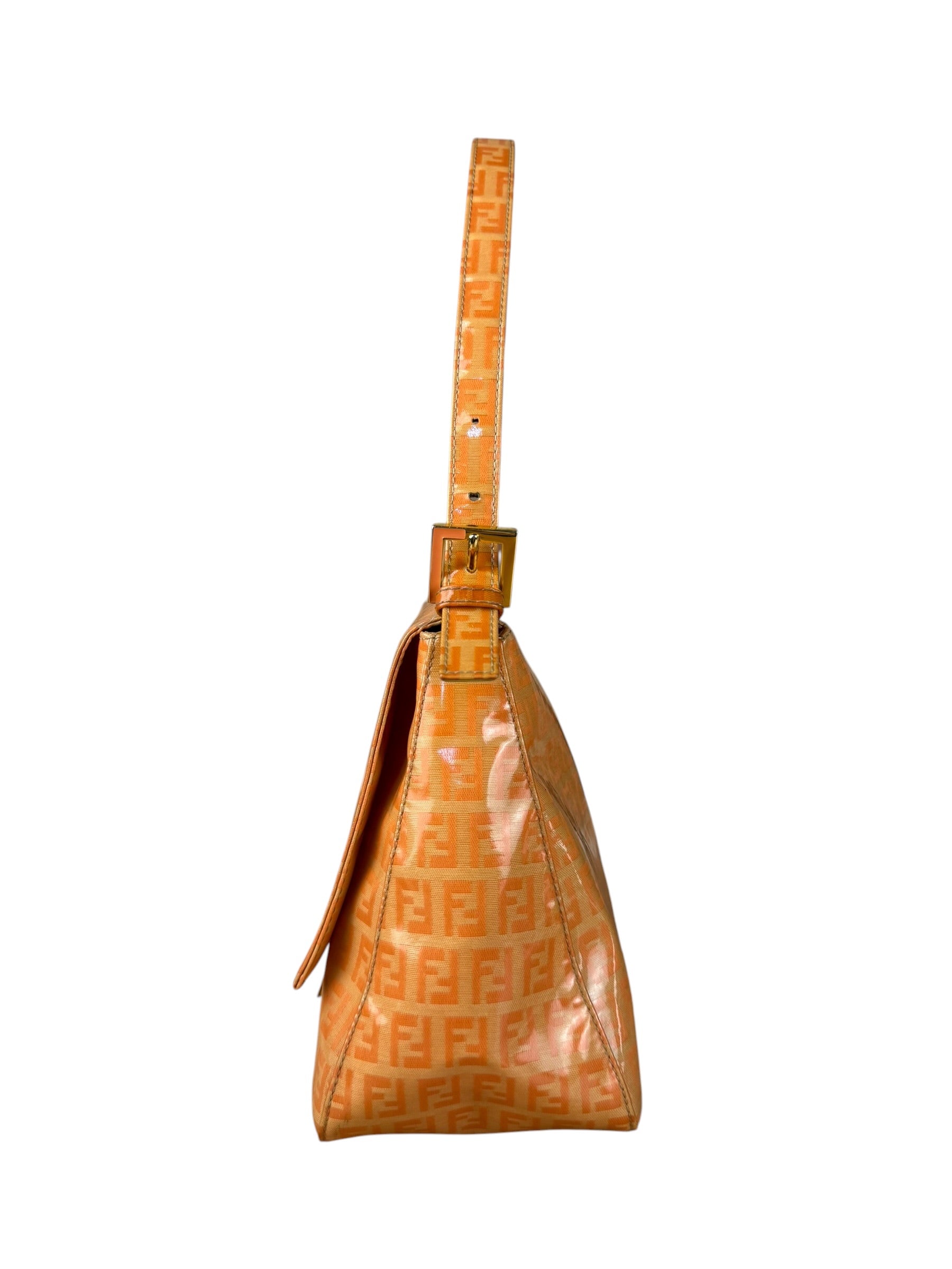 Fendi Zucchino Mamma Baguette Shoulder Bag