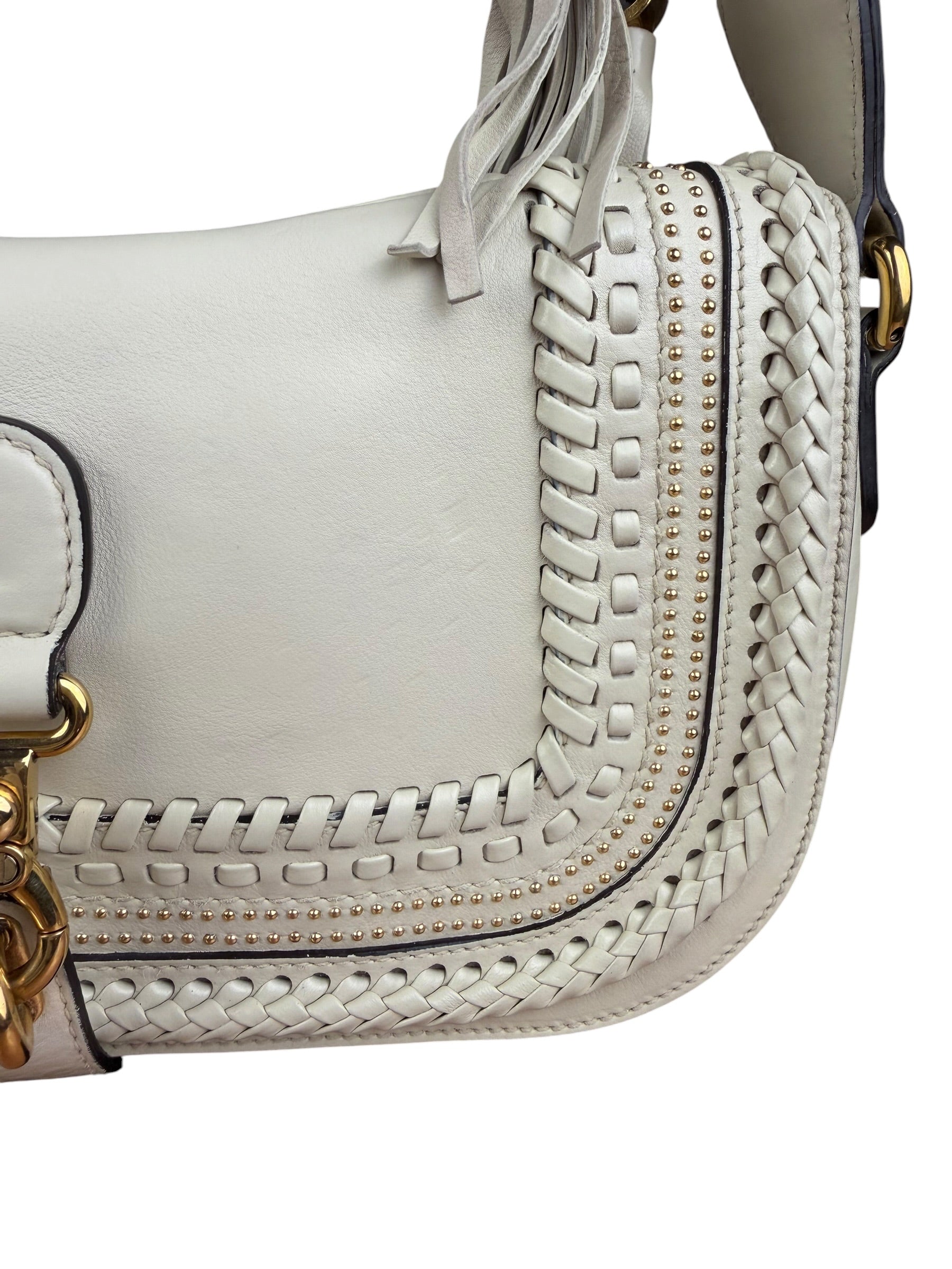 Gucci Limited Edition White Leather Marrakech Satchel Shoulder Bag
