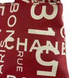 Chanel Vintage Red Canvas Rue Cambon Chain Tote 2002
