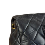 Chanel Black Quilted CC Duma Leather Backpack '97