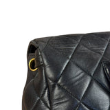Chanel Black Quilted CC Duma Leather Backpack '97