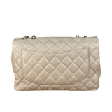 Chanel Beige Clair Jumbo Classic Flap Shoulder Bag 1990