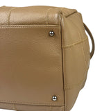 Chanel Beige Leather Chocolate Bar Bowler Bag 2004
