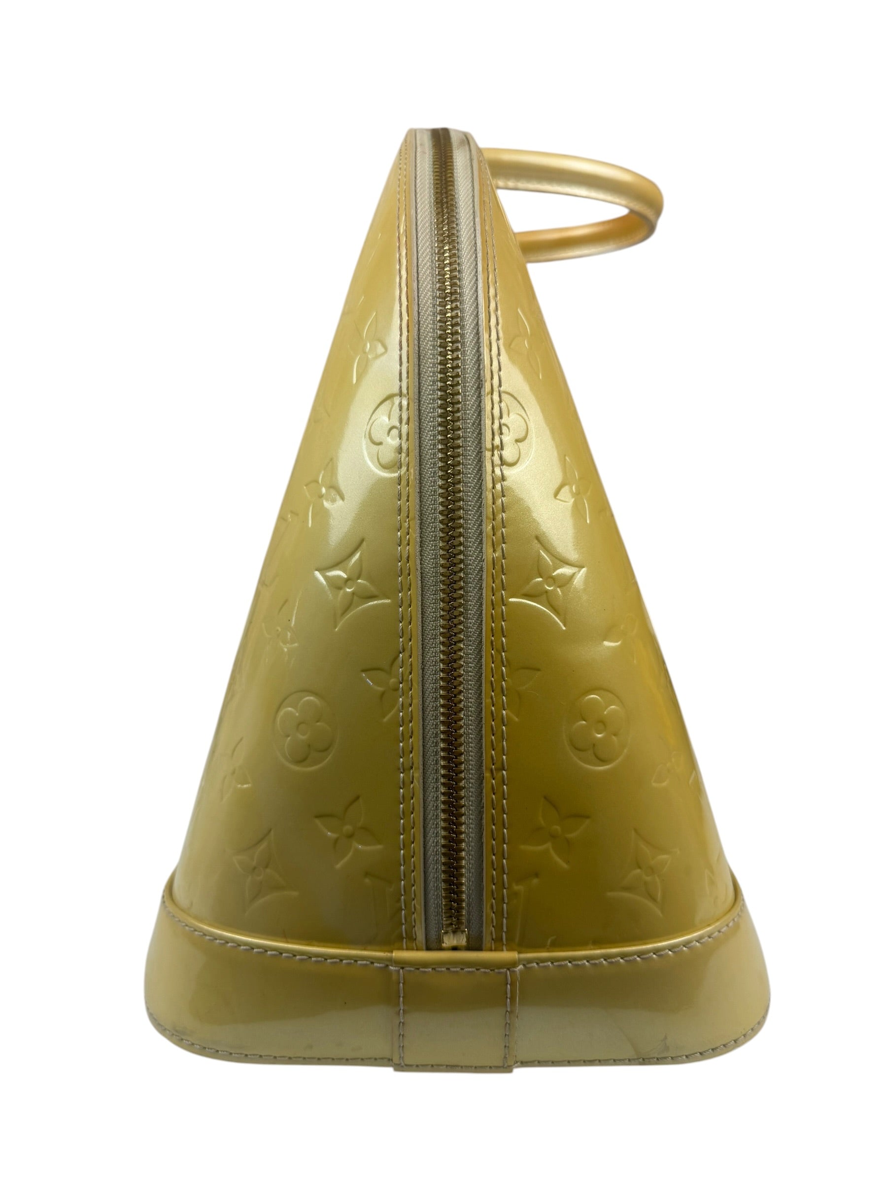 Louis Vuitton Yellow Monogram Vernis Alma Handbag