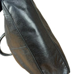 Balenciaga Vintage Black Leather Classic Square Zip Shoulder Tote Bag