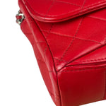 Chanel Red Quilted Leather Shoulder Bag 2016