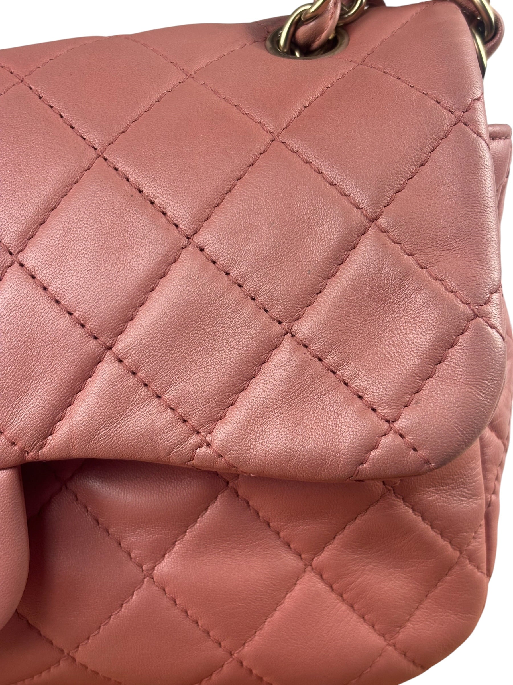 Chanel Pink Quilted Lambskin Timeless Chain Shoulder Bag 2010