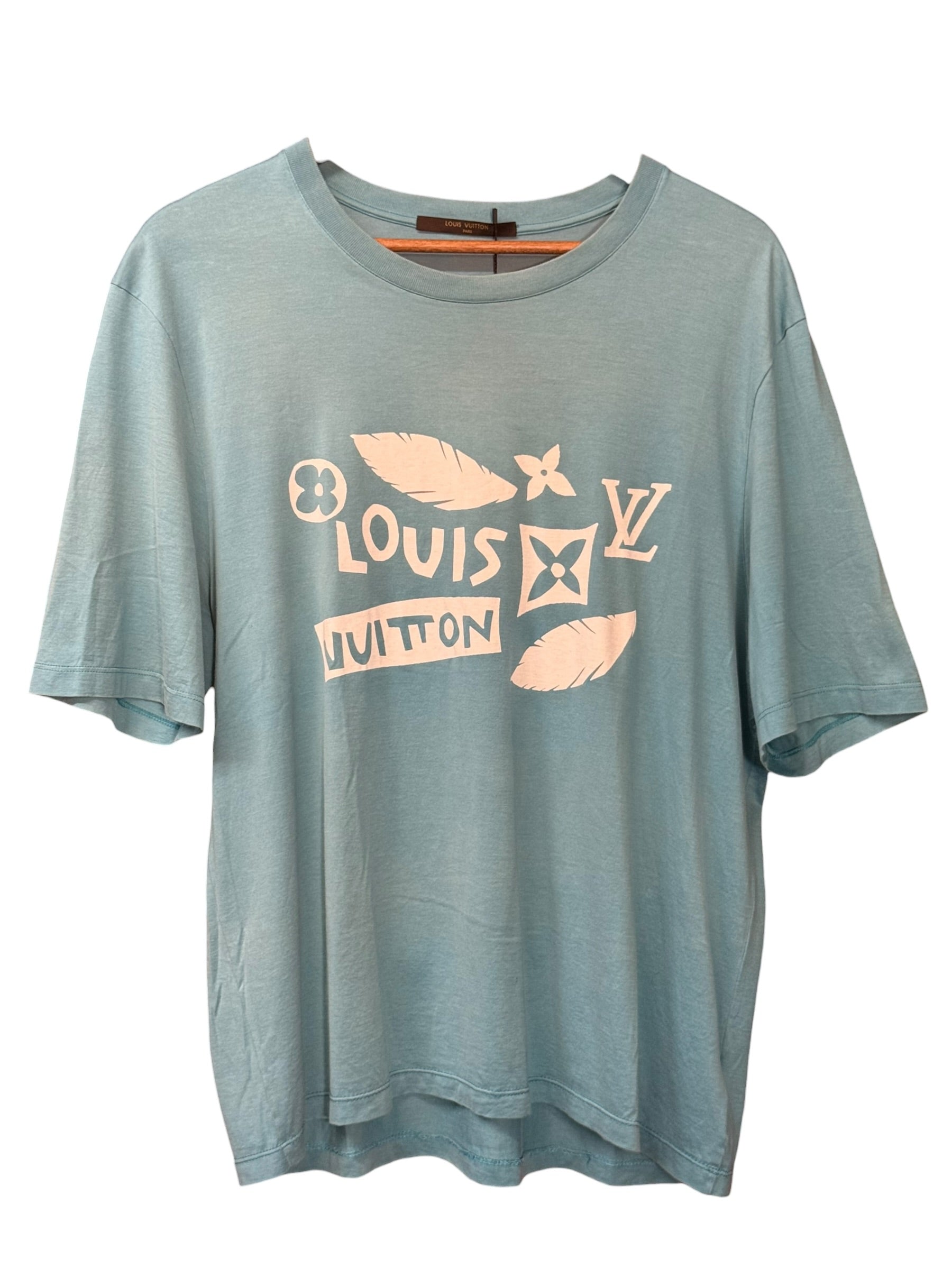 Louis Vuitton Turquoise Blue Cotton T-shirt