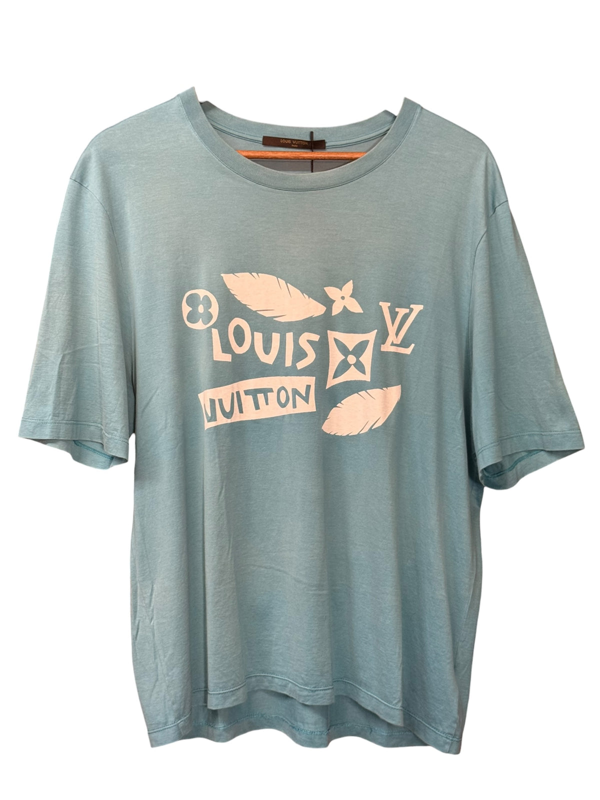 Louis Vuitton Turquoise Blue Cotton T-shirt