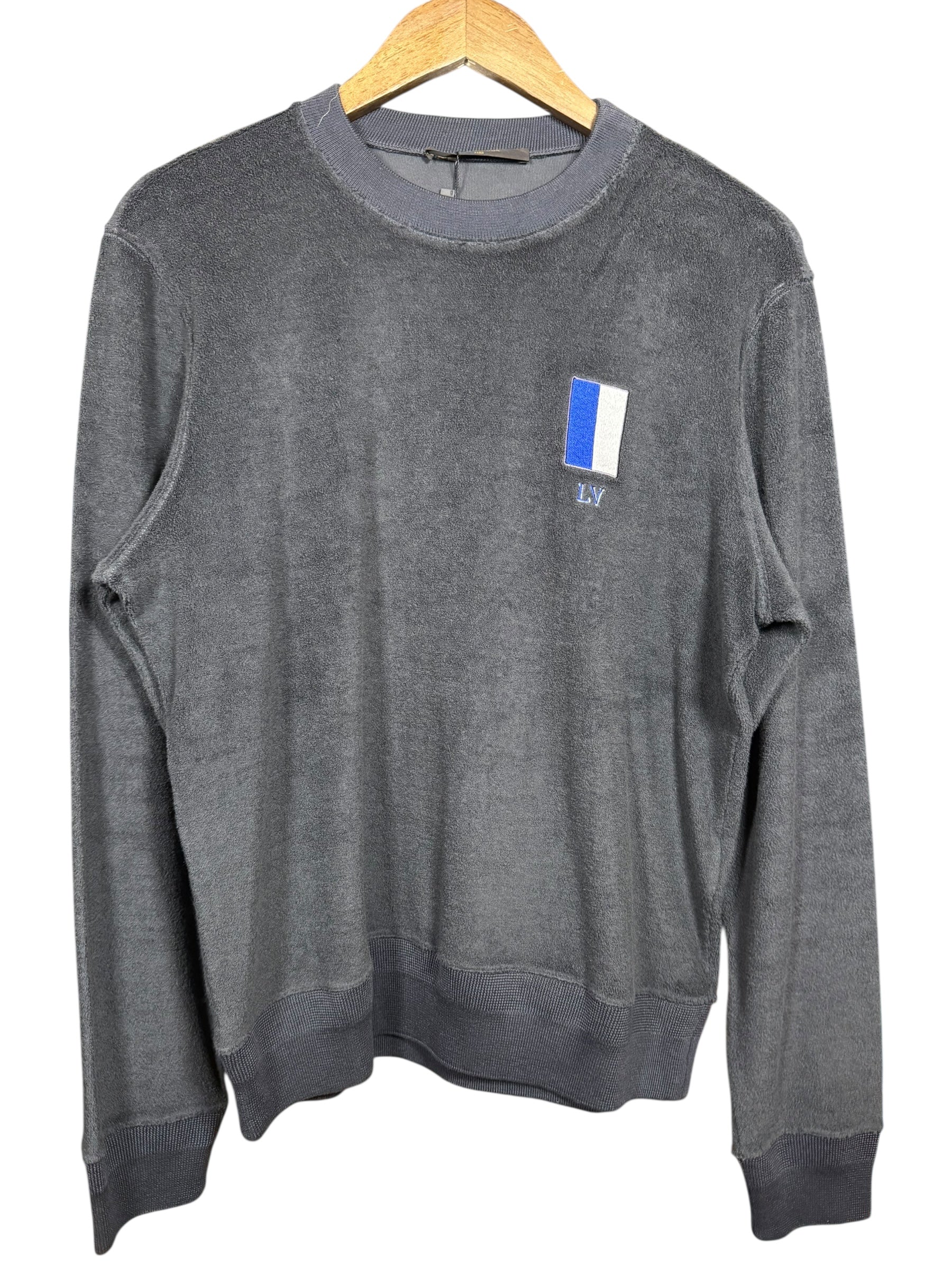 Louis Vuitton Black Terry Cloth Logo Pullover