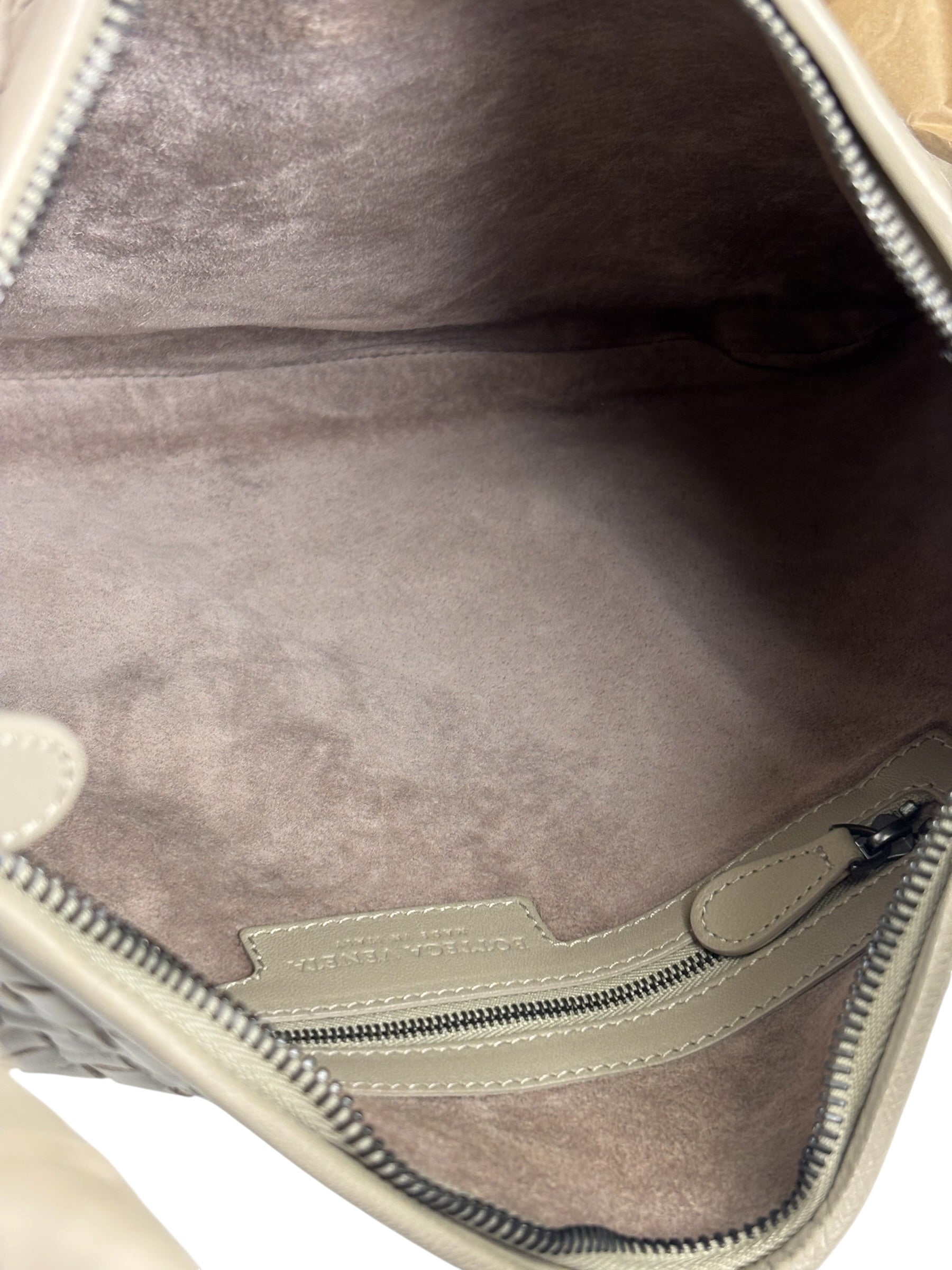 Bottega Veneta Grey Intrecciato Hobo Bag