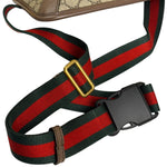 Gucci Vintage Brown Leather Trim Neo Supreme Belt Bag