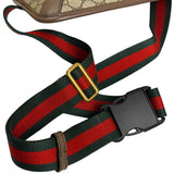Gucci Vintage Brown Leather Trim Neo Supreme Belt Bag