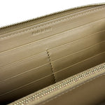 Celine Stripe Leather Zip Wallet