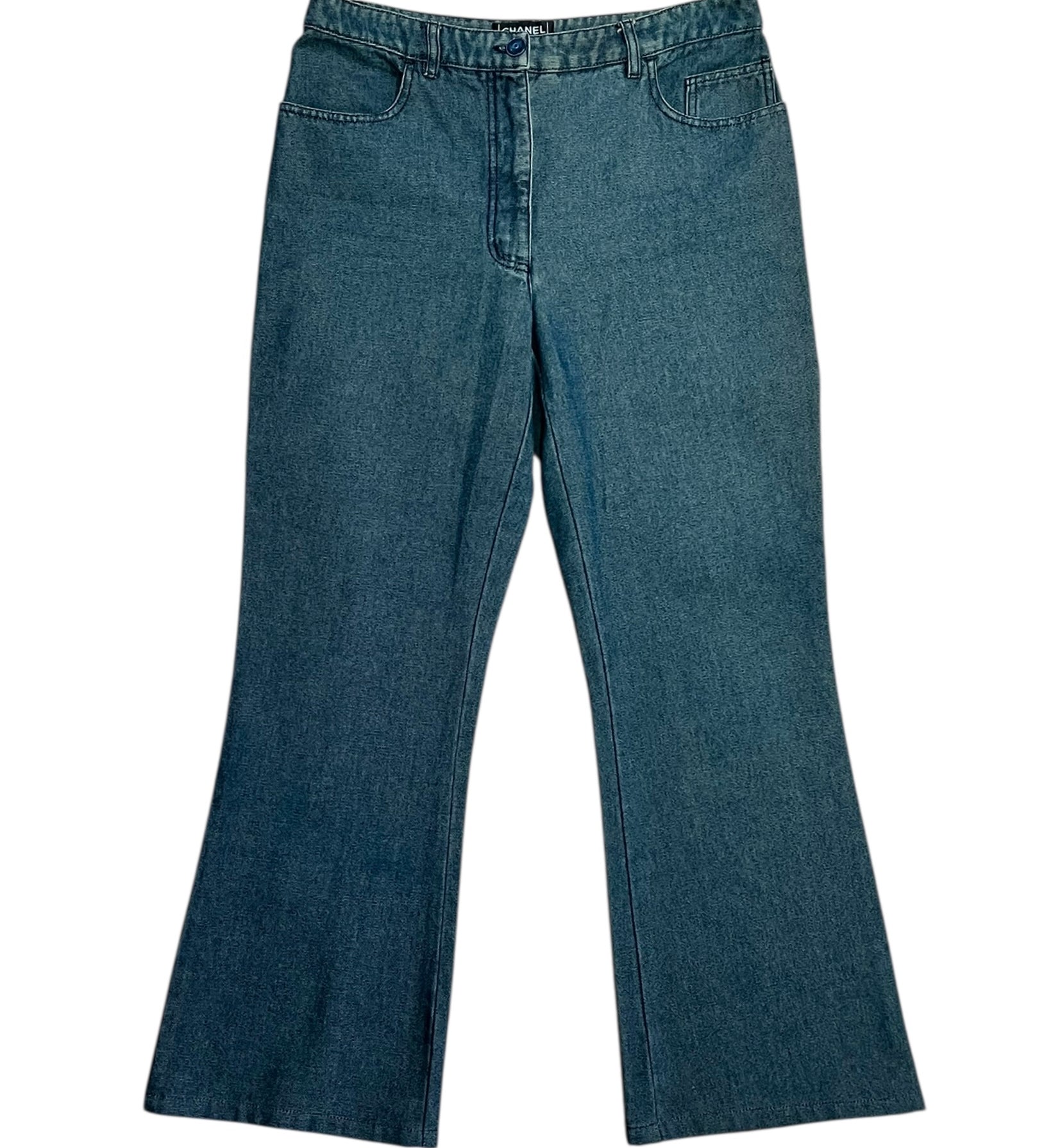 Chanel Dark Wash Logo Jean