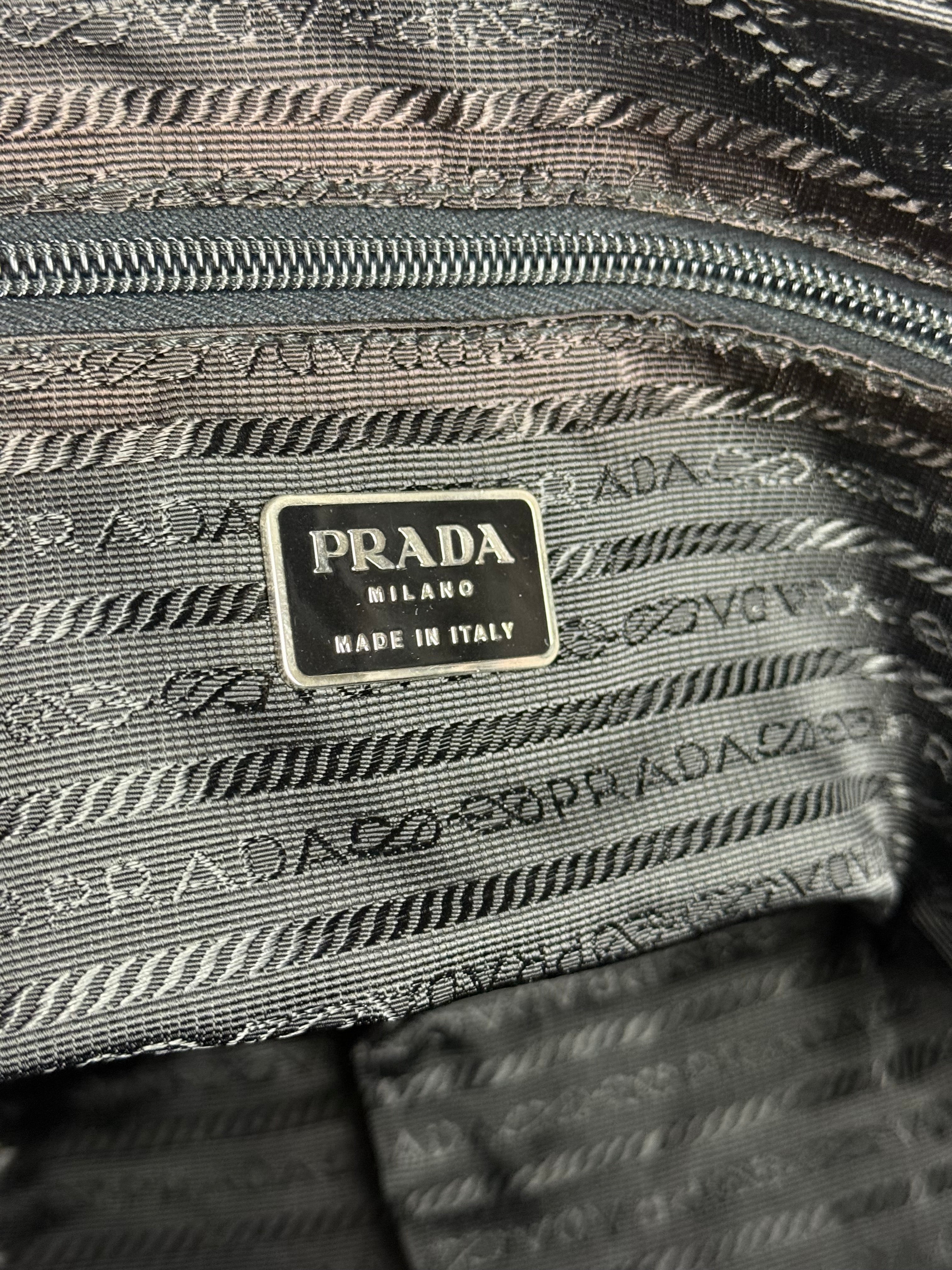 Prada Black Nylon Weekender Bag