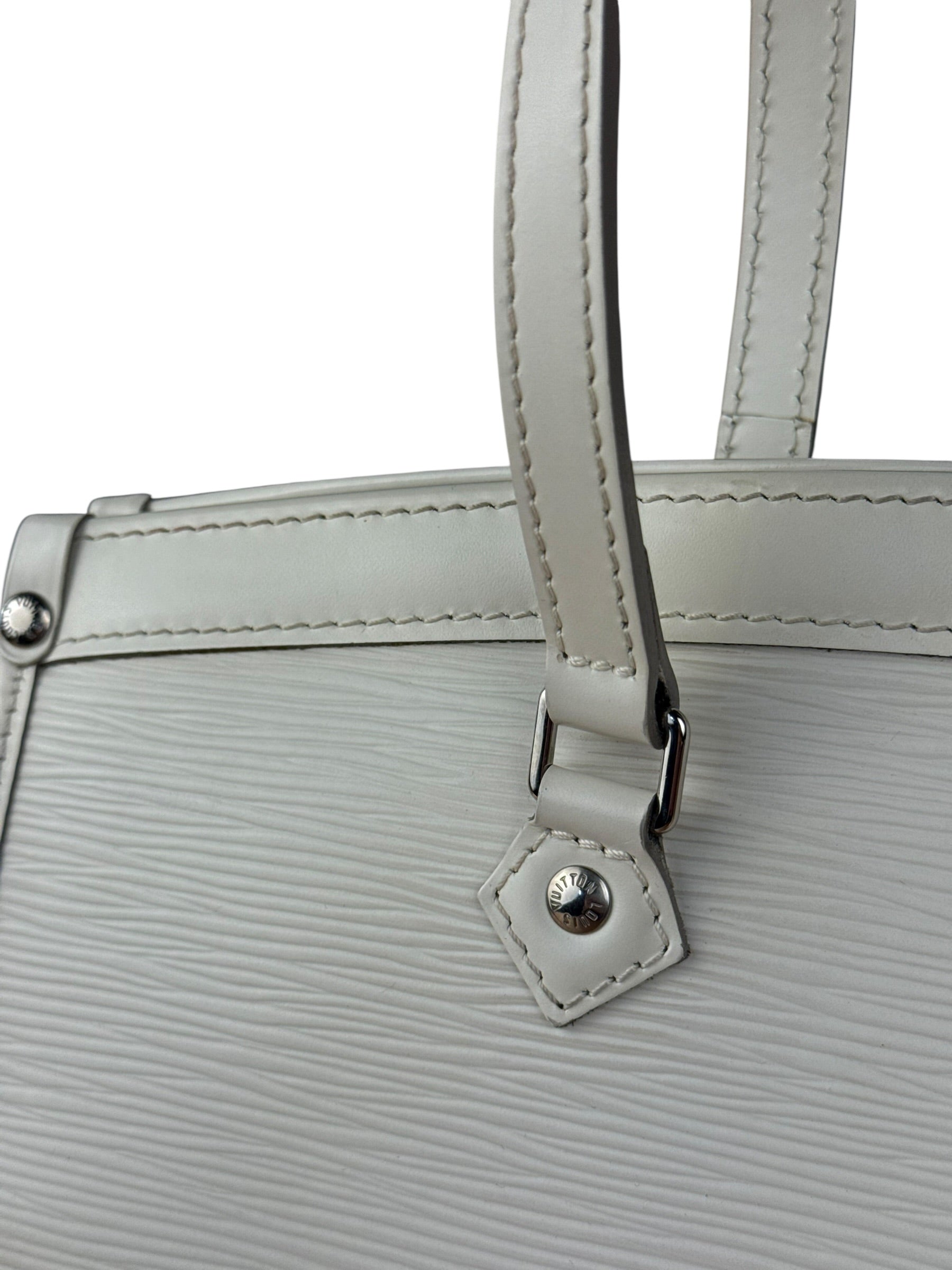 Louis Vuitton White Epi Madeleine PM Handbag