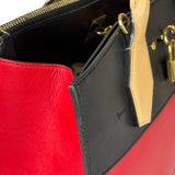 Louis Vuitton Red Leather City Steamer Handbag MM