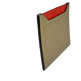 Celine Brown/Red Leather Card Holder
