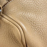 Prada Beige Leather Vitello Daino Buckle Shoulder Bag