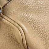 Prada Beige Leather Vitello Daino Buckle Shoulder Bag