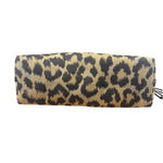 Christian Dior Beige Woven Leopard Print Cosmetic Pouch