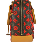 Louis Vuitton Red Tuffetage Cube Monogram Deauville