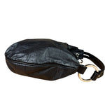 Fendi Vintage Black Leather Oyster Hobo Bag
