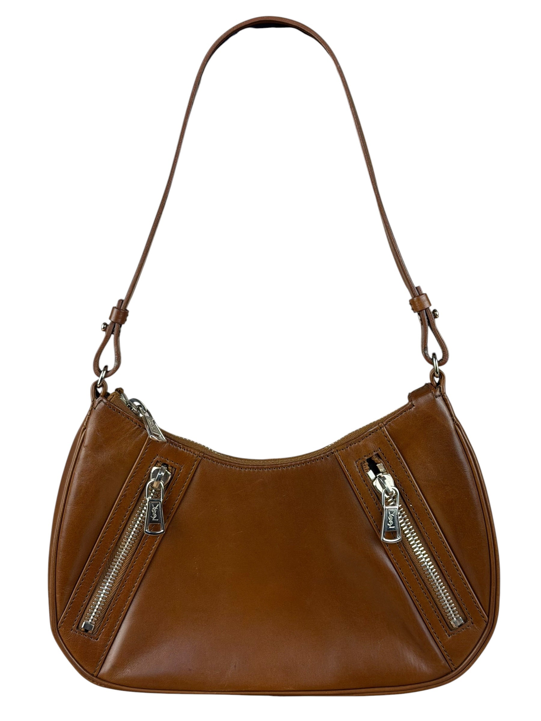 Saint Laurent Vintage Brown Leather Mini Shoulder Bag