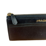 Prada Black Saffiano Leather Long Wallet