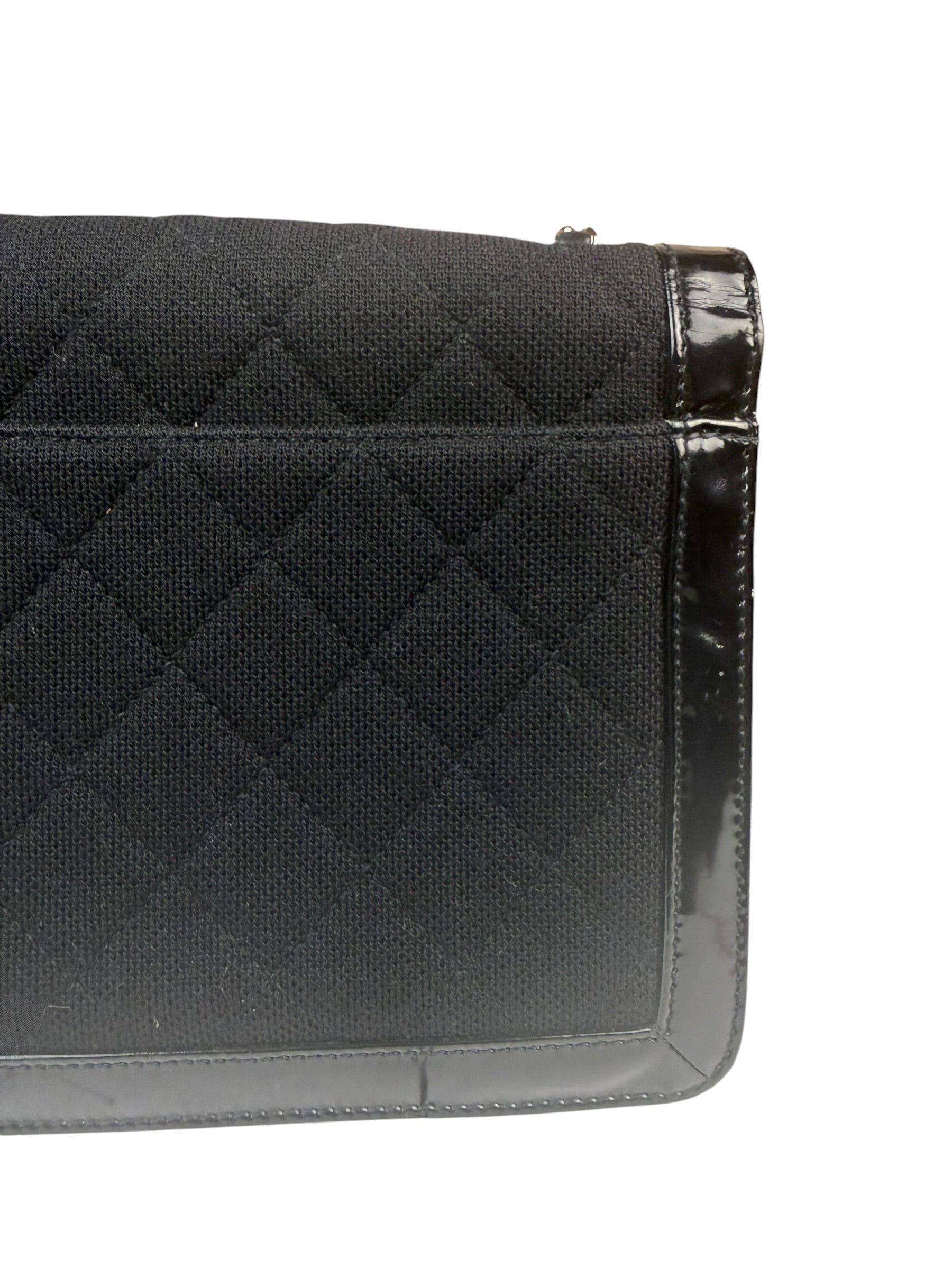 Chanel Black Patent Leather Trim Reissiue Flap Bag 2000