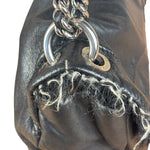 Chanel Black Classic Flap Tweed Shoulder Bag 2010