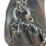 Chanel Black Classic Flap Tweed Shoulder Bag 2010